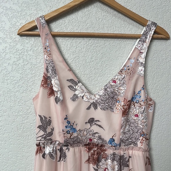 Show Me Your Mumu Dress Floral Tiered Maxi Pink size Small - Picture 7 of 13
